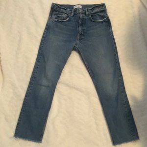 Zara High waisted Cropped Jeans